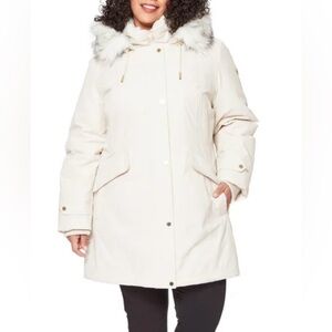 NWT 1 Madison Expedition Women’s Parka/Coat w Removable Faux Fur Hood~2XL~Cream